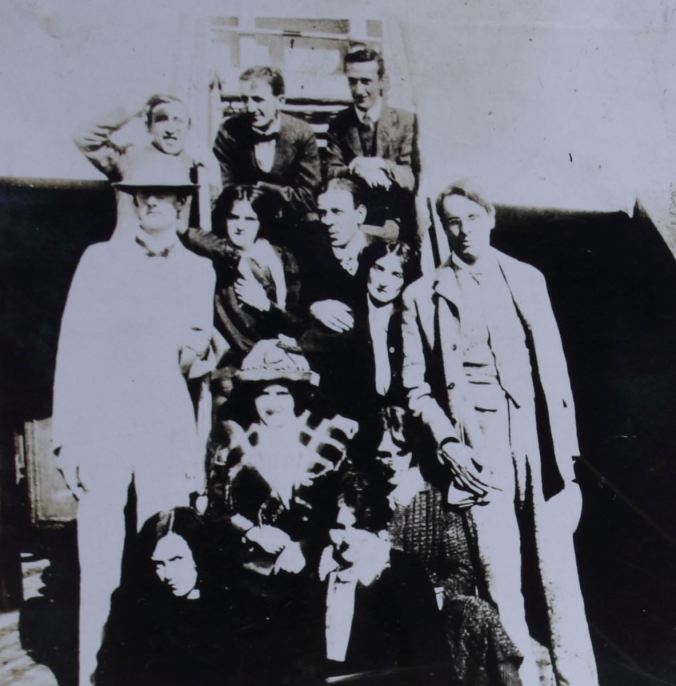 Abbey Theatre American tour participants including Lennox Robinson (l) and W.B.Yeats (r). 